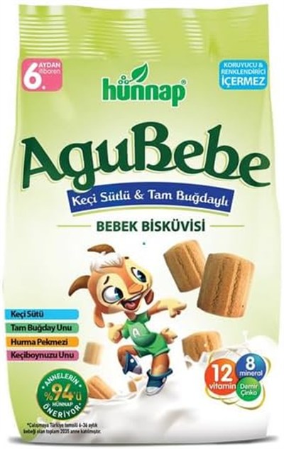 Hünnap Keçisütlü Vitaminli Bebe Bisküvisi 200gr
