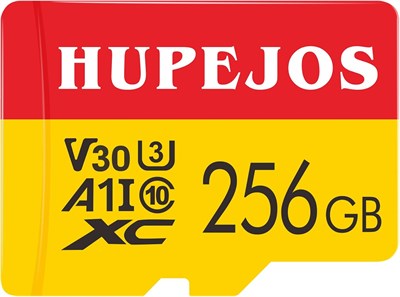 HUPEJOS 256GB Hafıza Kartı, Full HD, SD Kart V7/V8 Tam Boy SD