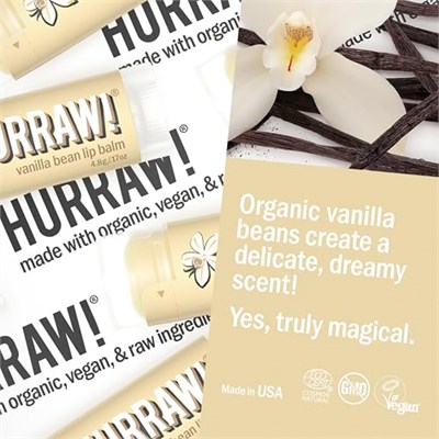Hurraw Vanilla Bean Lip Balm/Vanilya 4.8gr
