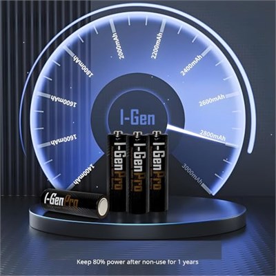 I-Gen Pro P162 4 Adet AAA 1100 mAh Şarj Edilebilir İnce Kalem Pil 1.2V Ni-MH Şarjlı Pil