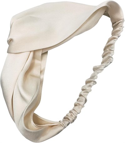 ICON SILK%100 Saf İpek Saç Bandı (Ekru)