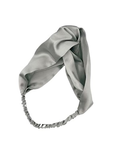 ICON SILK%100 Saf İpek Saç Bandı (Gümüş Gri)