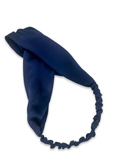 ICON SILK%100 Saf İpek Saç Bandı (Lacivert)