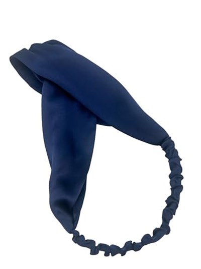 ICON SILK%100 Saf İpek Saç Bandı (Lacivert)