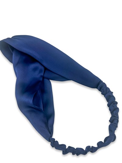 ICON SILK%100 Saf İpek Saç Bandı (Lacivert)
