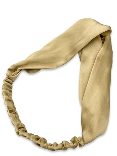 ICON SILK%100 Saf İpek Saç Bandı (Şampanya rengi)