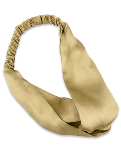 ICON SILK%100 Saf İpek Saç Bandı (Şampanya rengi)