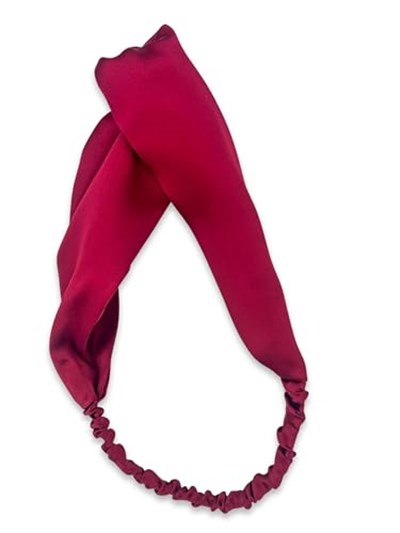 ICON SILK%100 Saf İpek Saç Bandı (Şarap Rengi)