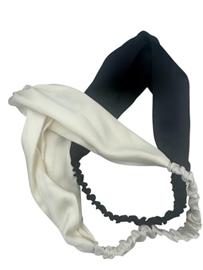 ICON SILK%100 Saf İpek Saç Bandı (Siyah)