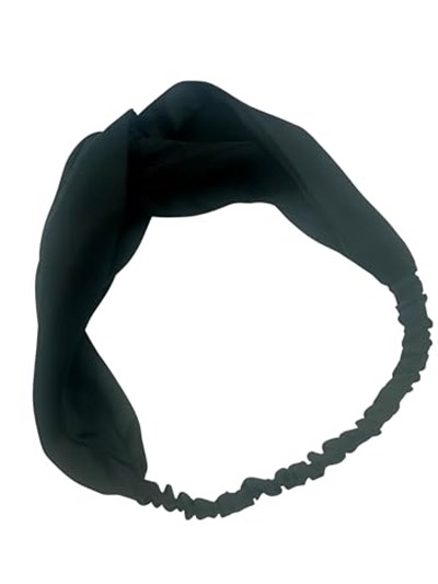 ICON SILK%100 Saf İpek Saç Bandı (Siyah)