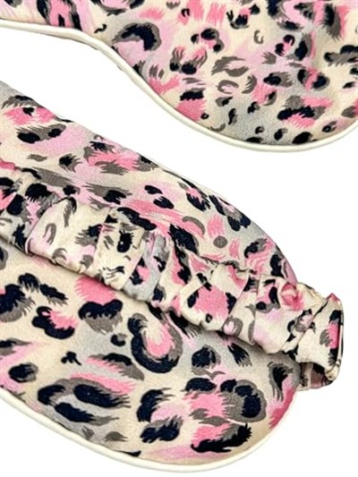 ICON SILK%100 Saf İpek Uyku Maskesi Göz Bandı (Pink Leo)