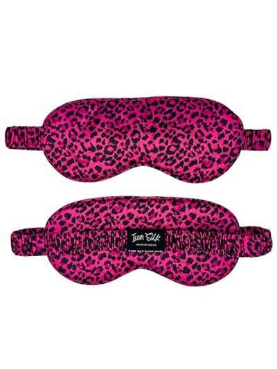 ICON SILK%100 Saf İpek Uyku Maskesi Göz Bandı (Purple Leopard)
