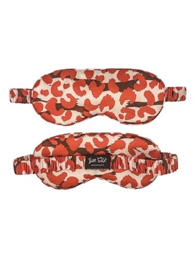 ICON SILK%100 Saf İpek Uyku Maskesi Göz Bandı (Red Leopard)