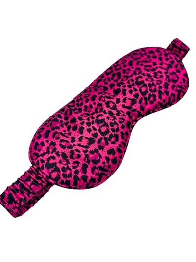 ICON SILK%100 Saf İpek Uyku Maskesi Göz Bandı (Purple Leopard)
