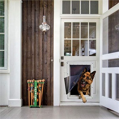 Ideal Pet Products Designer Series Ruff-Weather Teleskopik Çerçeveli Evcil Hayvan Kapısı, Süper Büyük, 38 cm x 59 cm Kapak Boyutu