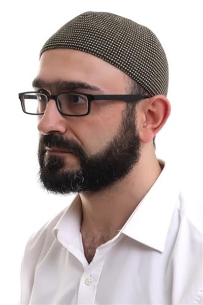 İhvan Online Açık Kahve Kışlık Nokta Desenli Orlon Namaz Takkesi