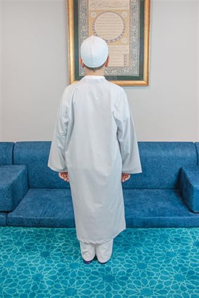 İhvan Online Gri Buhara Yaka Namaz Elbisesi Erkek Çocuk Cübbe Gri 3