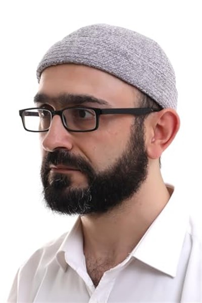 İhvan Online Gri Katlamalı Sade Desen Kışlık Kadife Takke Şapka