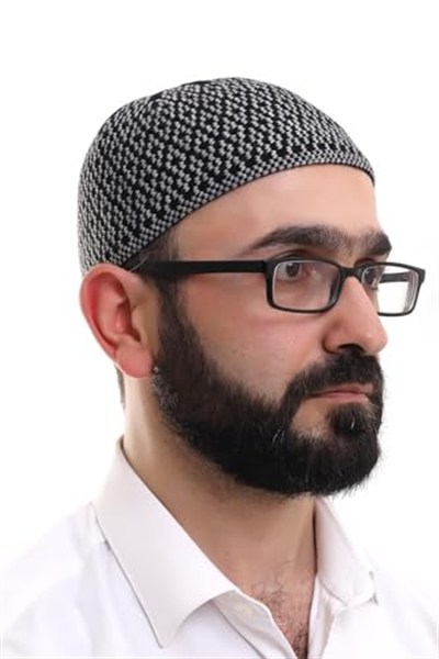 İhvan Online Gri Orlon Kışlık Namaz Takkesi Baklava Desenli Takke