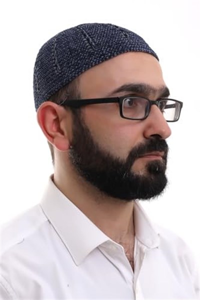 İhvan Online Lacivert Füme Kışlık Çift Renk Kadife Namaz Takkesi