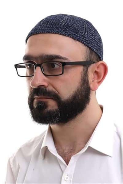 İhvan Online Lacivert Füme Kışlık Çift Renk Kadife Namaz Takkesi