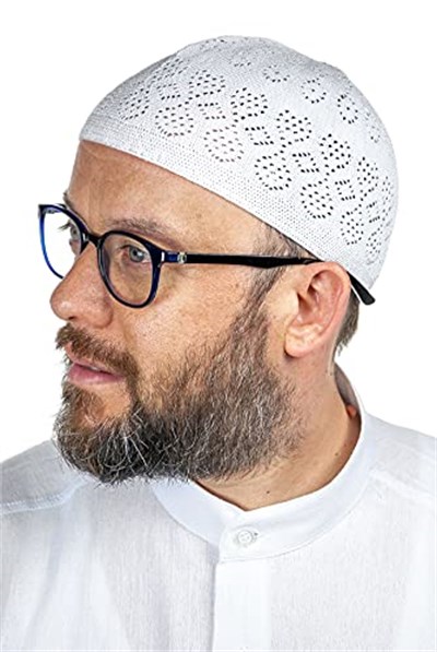 İhvan Online Mercan Namaz Takkesi Beyaz 12 Adet
