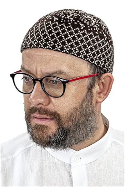 İhvan Online Orlon Örme Kışlık Yün Bere Takke Karyağmış Kahverengi