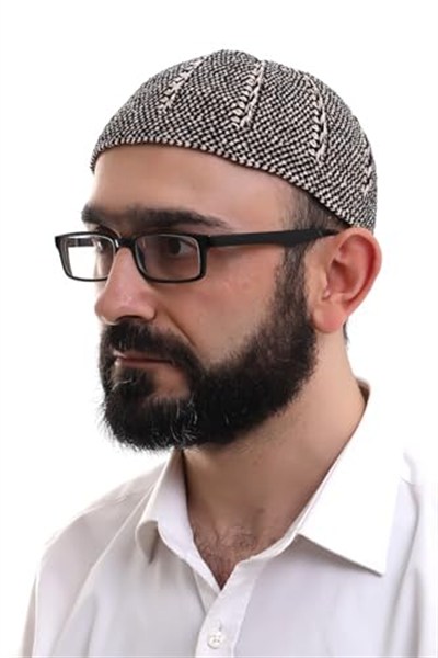 İhvan Online Siyah Taş Kışlık Çift Renk Kadife Namaz Takkesi