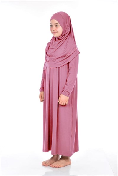 Ihvan Online Tek Parça Pratik Başörtülü Çocuk Namaz Elbisesi Haki - Seçenekler: 6-7 Yıl, 8-9 Yıl, 10-11 Yıl, Tek Beden
