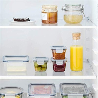 IKEA ASIA 365+ Cam Saklama Kutuları, Kapaklı Yiyecek Kabı, SquareGlass 180ml, 3lü Set