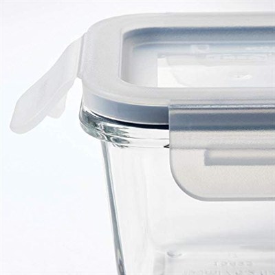 IKEA ASIA 365+ Cam Saklama Kutuları, Kapaklı Yiyecek Kabı, SquareGlass 180ml, 3lü Set