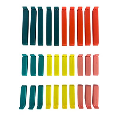 IKEA Bevara torba klipsi,Boyutlar: 6 cm uzunluğunda 10 adet ve 11 cm uzunluğunda 16 adet, karışık renkler
