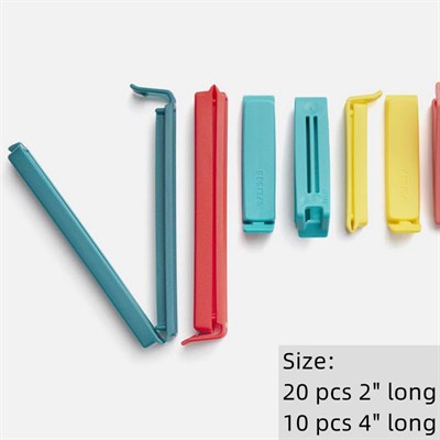 IKEA Bevara torba klipsi,Boyutlar: 6 cm uzunluğunda 10 adet ve 11 cm uzunluğunda 16 adet, karışık renkler