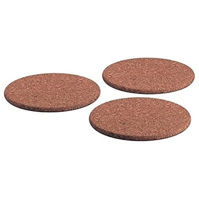 IKEA HEAT 3lü set mantar tencere altlığı 19 cm çapında mantar altlık