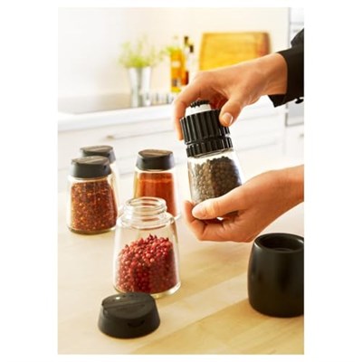 IKEA IKEA 365 + IHARDIG – Baharat Değirmeni, Siyah – 12,5 cm