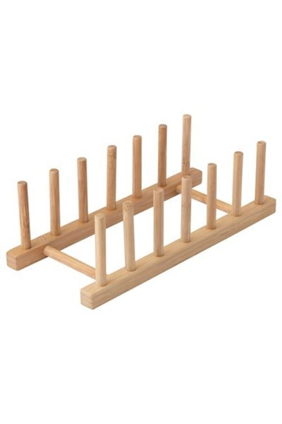 Ikea Ostbıt 27,5 Cm Bambu Tabaklık - Tabak Standı Ahşap Beyaz