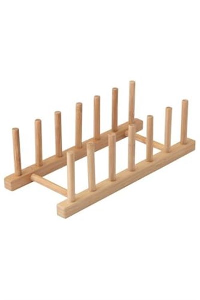 Ikea Ostbıt 27,5 Cm Bambu Tabaklık - Tabak Standı Ahşap Beyaz