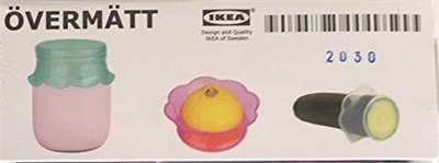 Ikea OVERMATT Silikon Gıda Kapakları, 3lü Set, Çok Renkli