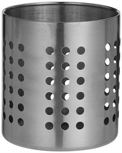 IKEA sepeti Ordning Besteckstaender paslanmaz çelik – Kuechenutensilienhalter – 12 cm Çap-13,5 cm Yükseklik, paslanmaz çelik, Gümüş, 14 x 12 x 12 cm