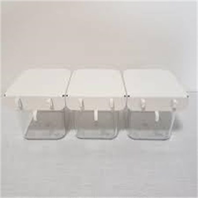 IKEA Skadis Kapaklı Saklama Kabı Beyaz / 3lü Paket 803.359.09