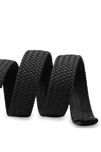 İkili Elastik Örgü Kemer 3,5cm Siyah ve Yeşil Lastik Kemer Unisex