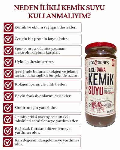 İlikli Dana Kemik Suyu Yüksek Kolajen ve Protein Deposu (480 ml x3 Adet)