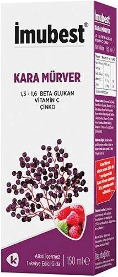 Imubest Kara Mürver 150 ml Şurup (ÇİLEK)