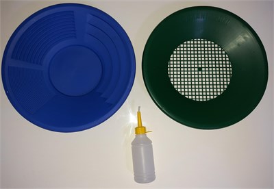 In Mekanik Altın Eleme Tavası (1 Pan - 1 Pan Üstü Elek - 1 Vakum Pompa) Kargo Dahil Fiyat (Mavi)