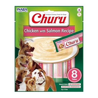 Inaba Ciao Churu Somon Aromalı Tavuklu Köpek Ödül Maması Atıştırmalığı 8x20 gr