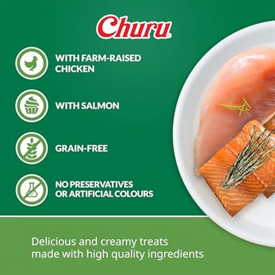 Inaba Ciao Churu Somon Aromalı Tavuklu Köpek Ödül Maması Atıştırmalığı 8x20 gr