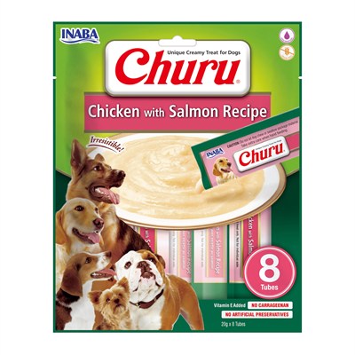 Inaba Ciao Churu Somon Aromalı Tavuklu Köpek Ödül Maması Atıştırmalığı 8x20 gr