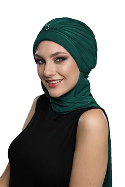 İNCİLİ ATKILI EL İŞİ İNCİ İŞLEMELİ HAZIR TÜRBAN TESETTÜR BONE
