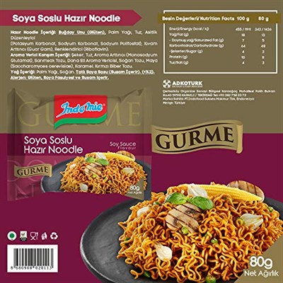 Indomie Gurme Paket Soya Soslu 80 Gr Koli 40lı