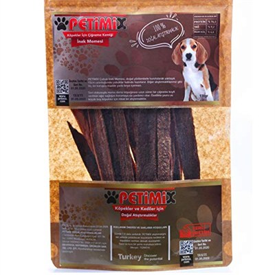 İnek Memesi Çubukları Çiğneme Kemikleri Köpek Ödül Maması 130g